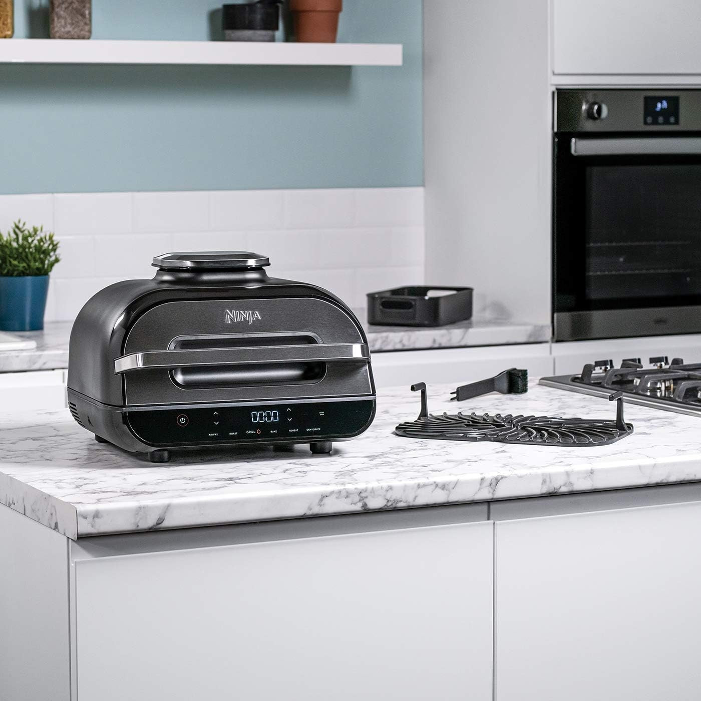 Health Grill Air Fryer 3.8L 6-in-1 Digital Probe + Nonstick Griddle Cup