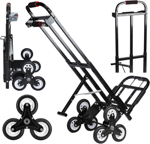 460lb Stair Climbing Hand Truck 6 Wheel Heavy Duty Dolly w Ropes