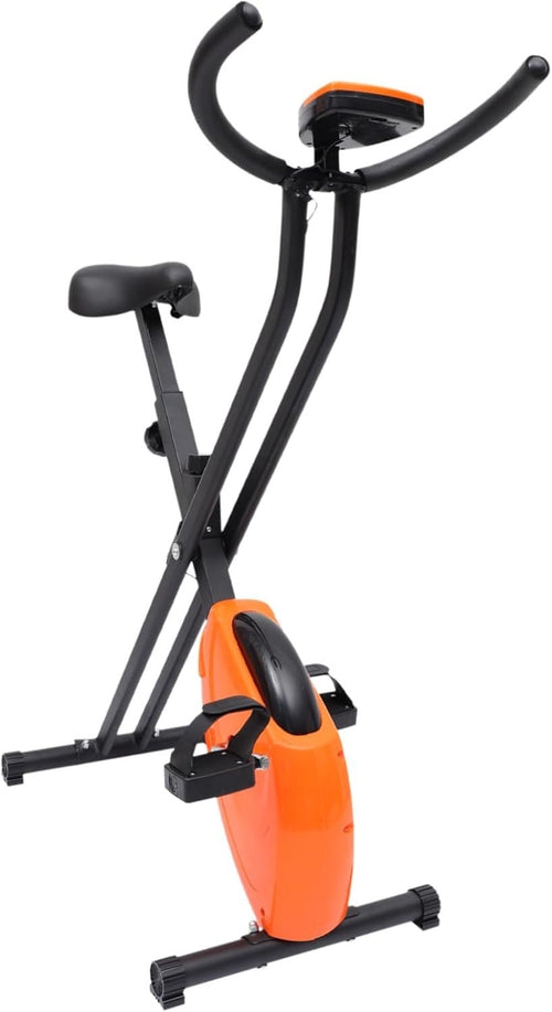 Compact Indoor Exercise Bike w/ Adjustable Seat & Resistance for Home Fitness
