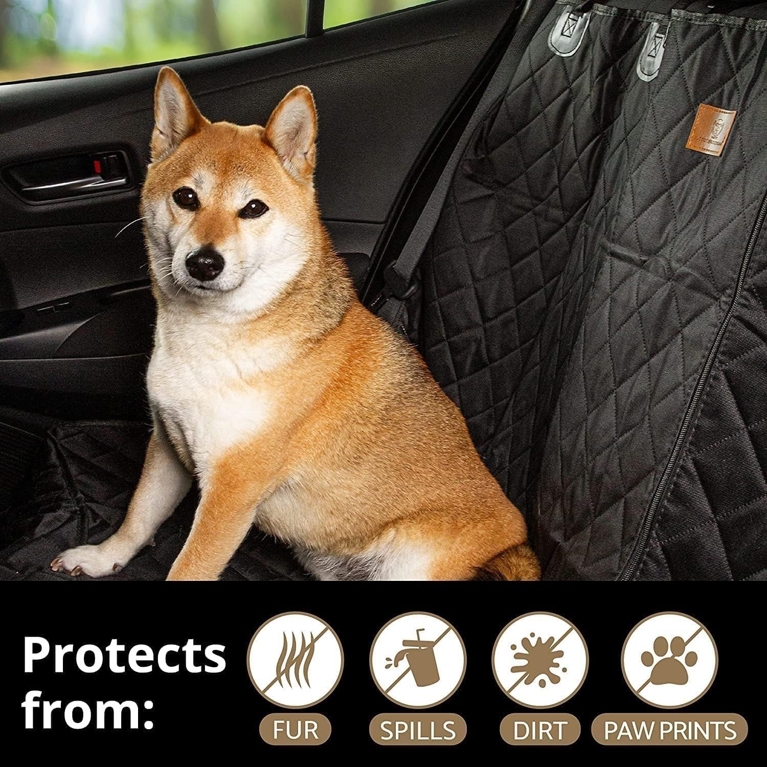 Waterproof Dog Car Seat Cover Non Slip Scratch Proof Back Seat Protector