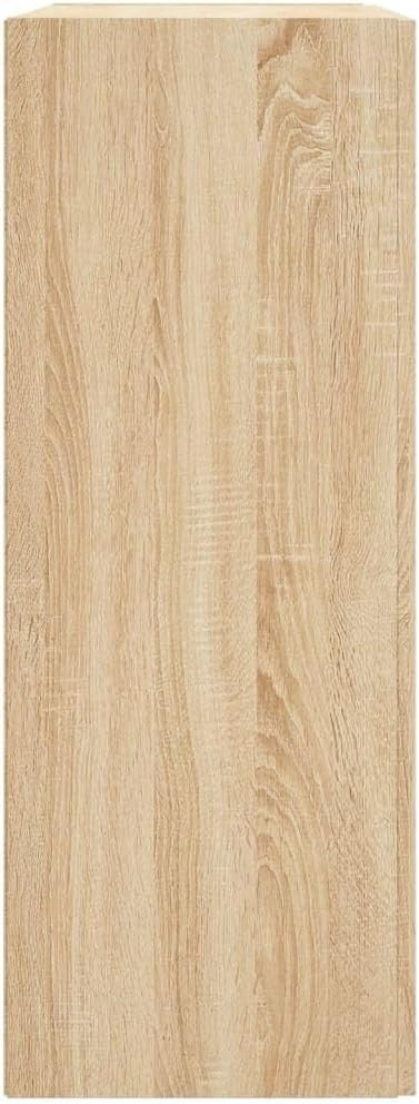 Wall Mounted Oak Storage Cabinet - 3 Compartments, Space-Saving & Stylish