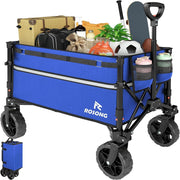Foldable Collapsible Wagon Cart Heavy Duty Outdoor Utility Trolley with Wheels