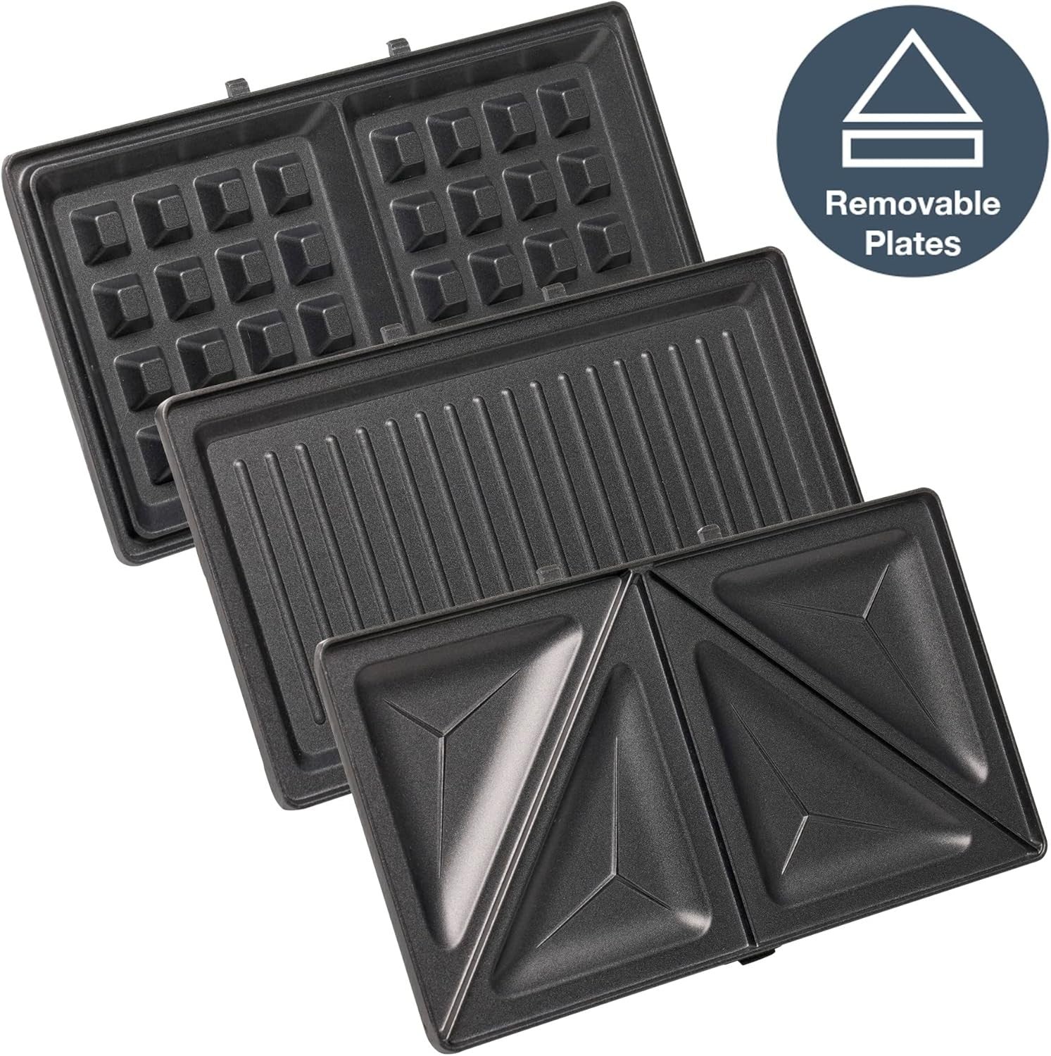 4-in-1 Snack Maker Waffle Panini Toasted Sandwich Omelette Non-Stick