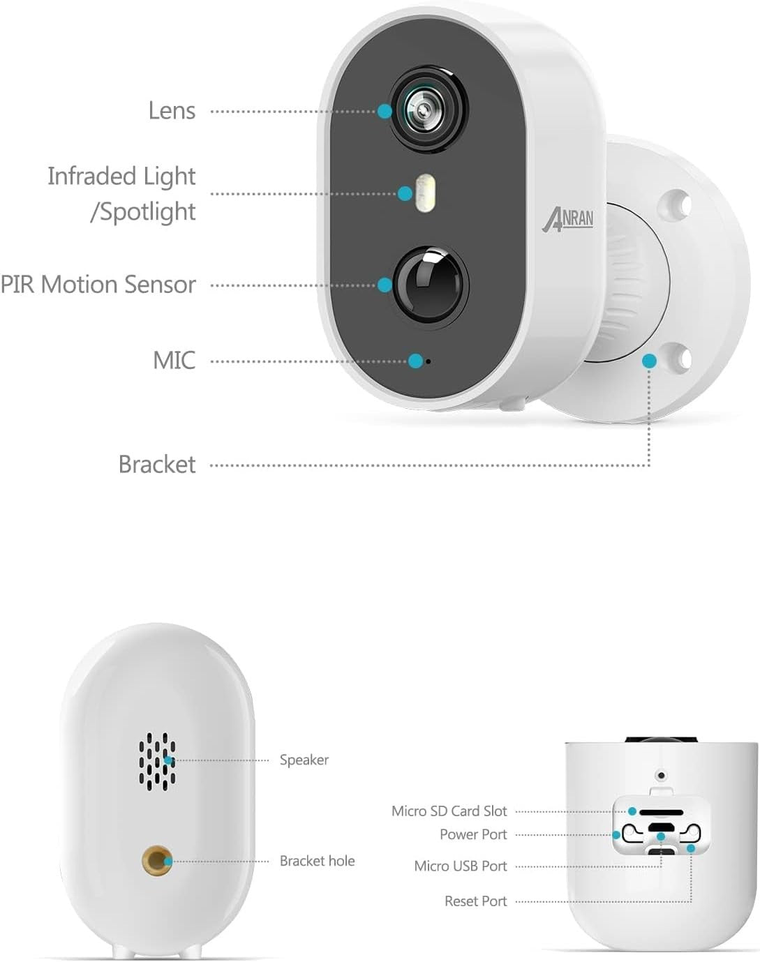 2K Wireless Security Camera AI Motion Detection Color Night Vision Alexa