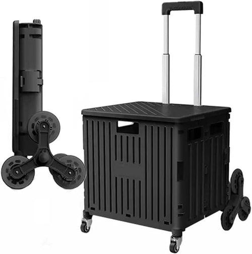 8-Wheel Shopping Cart Lightweight Stair Climber Portable Utility Trolley