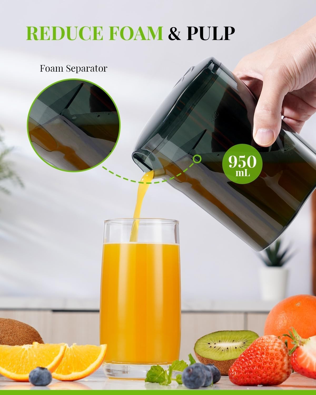 800W Centrifugal Juicer 3 Speed 3in Wide Chute High Yield Easy Clean