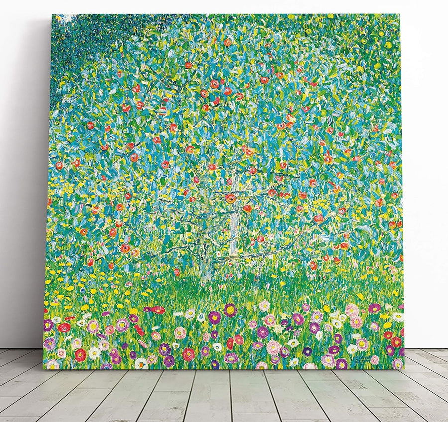 Klimt Apple Tree Canvas Wall Art 20x20 Framed Ready to Hang