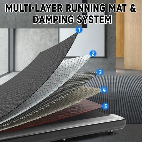 180° Folding Walking Pad 2HP Under Desk Treadmill LED Bluetooth APP Remote 120kg