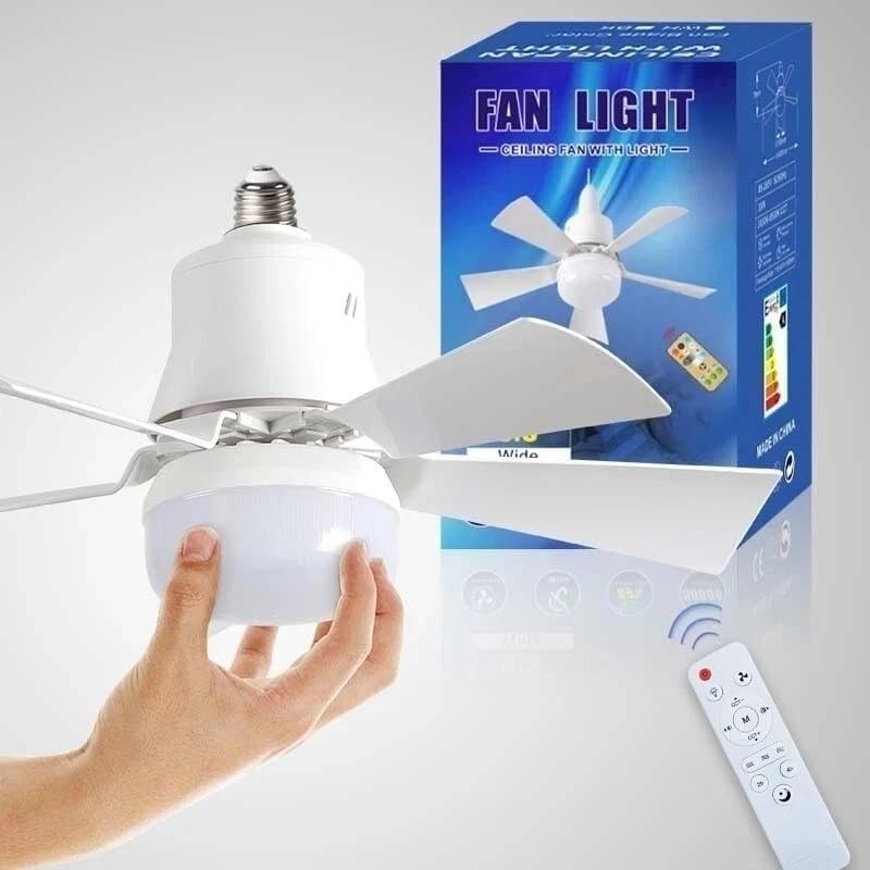 420mm Ceiling Fan with Light, 3 Speeds, 30W Dimmable LED, Remote, Timer