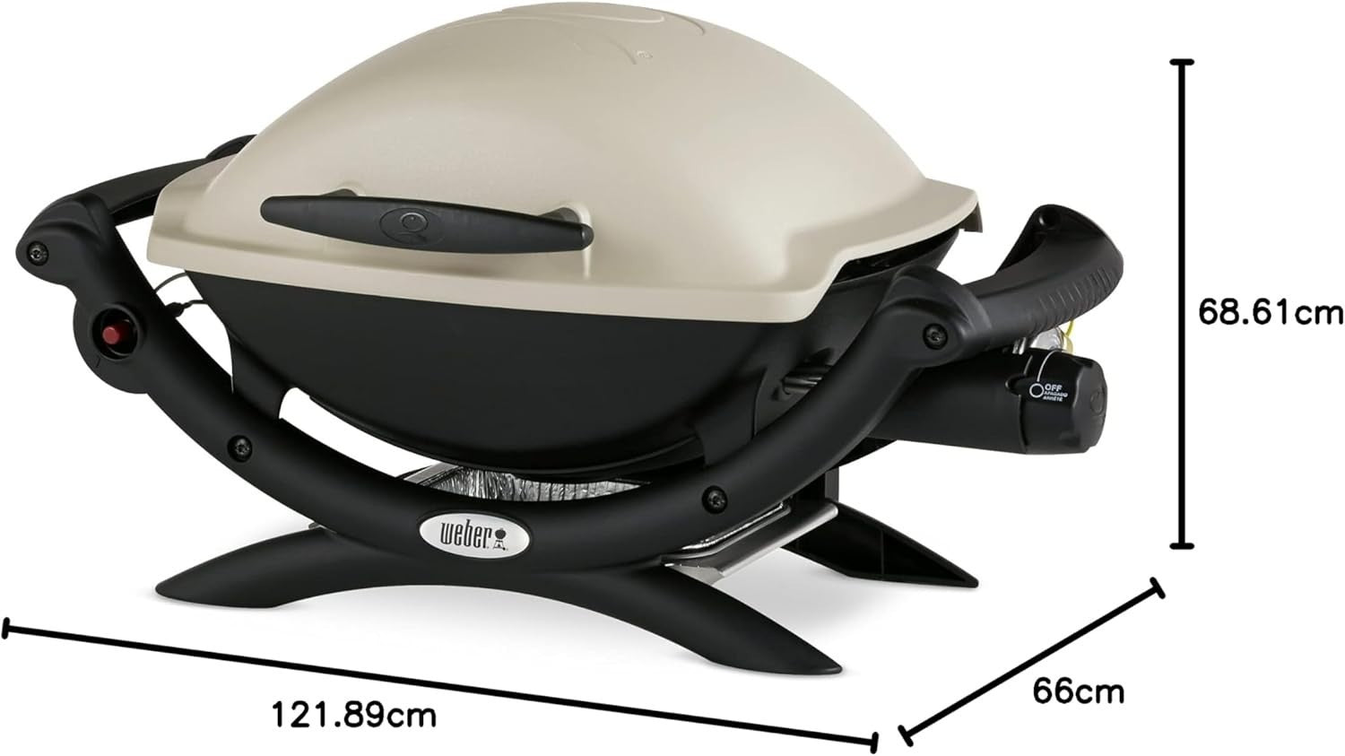 Portable Gas BBQ Grill with Cast Iron Grate & Aluminium Lid | Compact