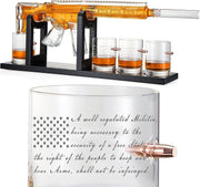 AR15 Style Whiskey Decanter Set with Glasses 1000ml Military Bar Gift