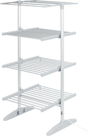 4 Tier Electric Heated Clothes Airer Folding Dryer Rack 300W Indoor Outdoor
