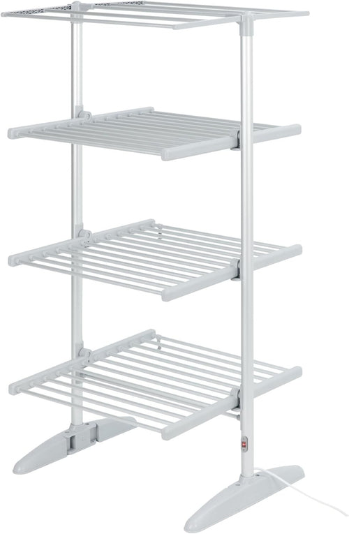 4 Tier Electric Heated Clothes Airer Folding Dryer Rack 300W Indoor Outdoor