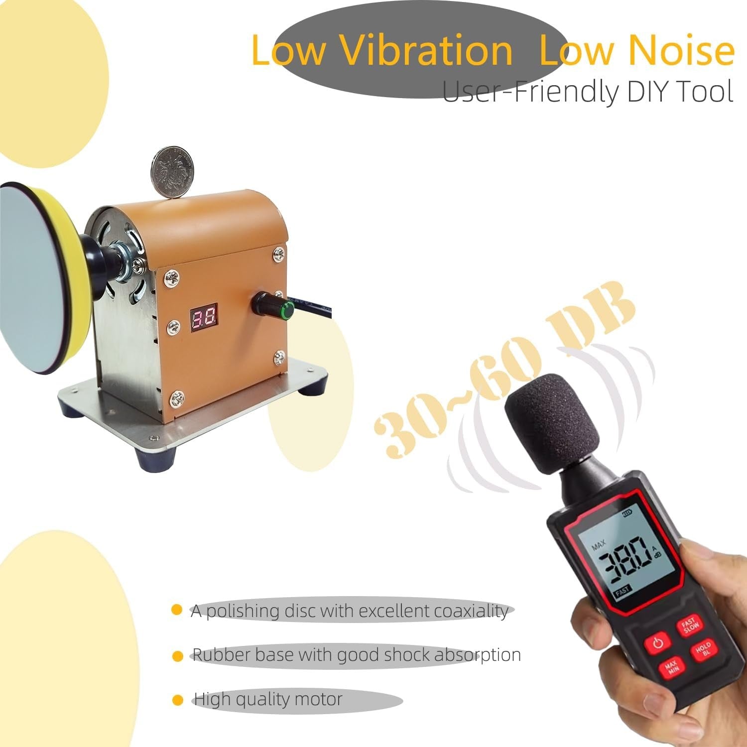 Electric Resin Polishing Machine Variable Speed Low Noise Sander Kit