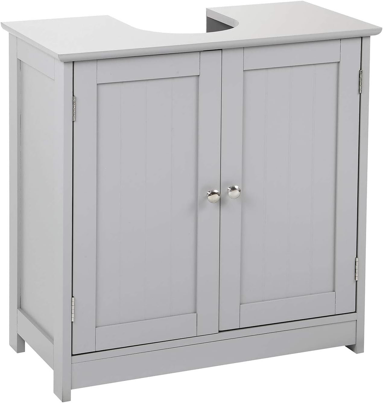 Under Sink Cabinet Grey 60cm – Bathroom Storage Unit with Shelf & Doors
