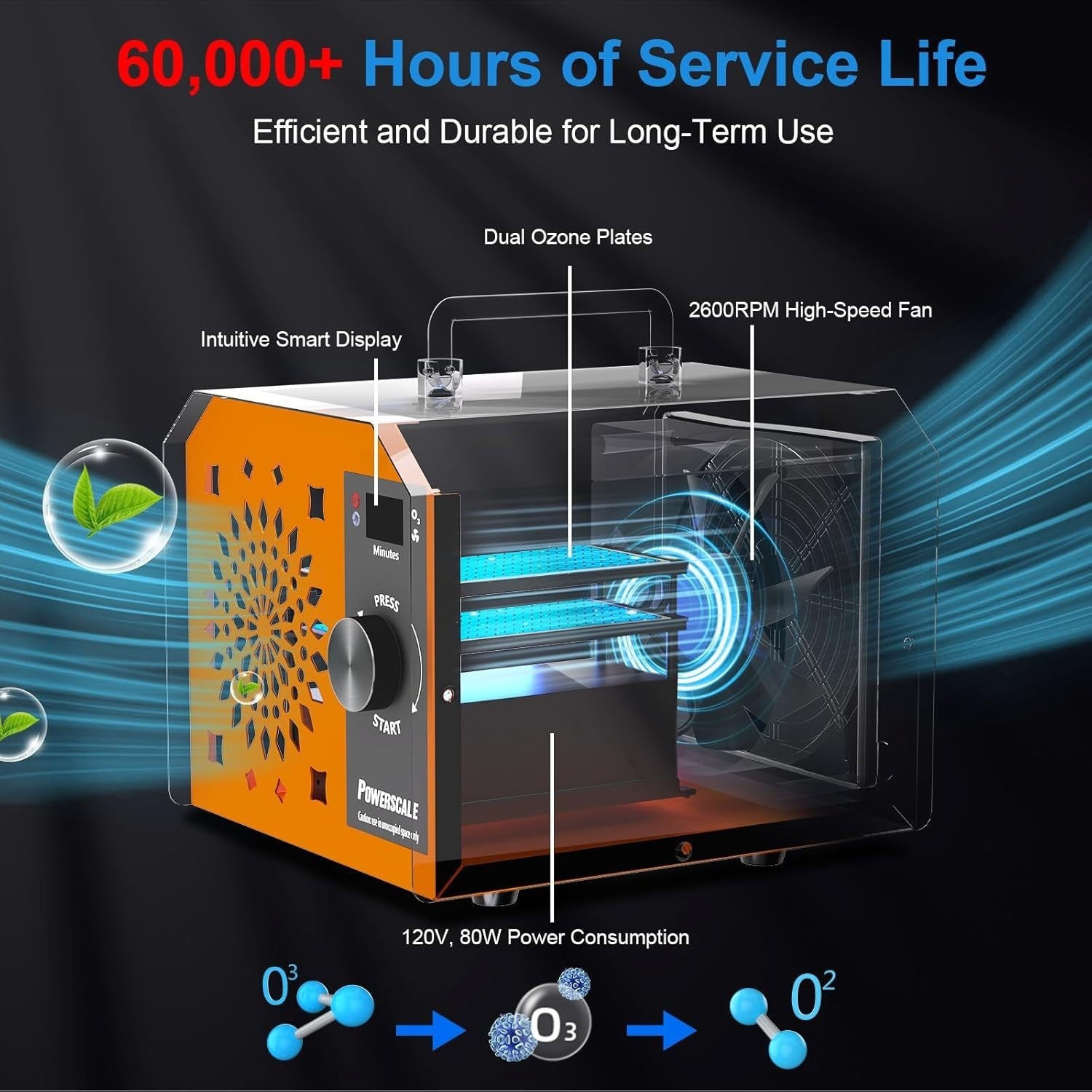 250000mg Ozone Generator Industrial Odour Eliminator Air Purifier