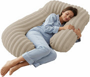 52" Full Length Body Pillow Faux Fur Side Sleeper Pregnancy Support