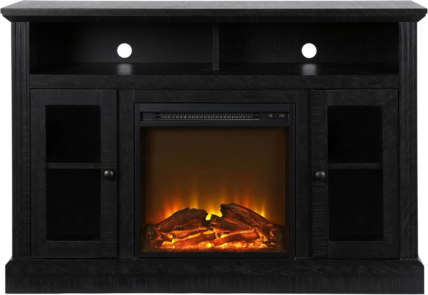 Electric Fireplace TV Stand 50" with Realistic LED Logs & Flame Effects
