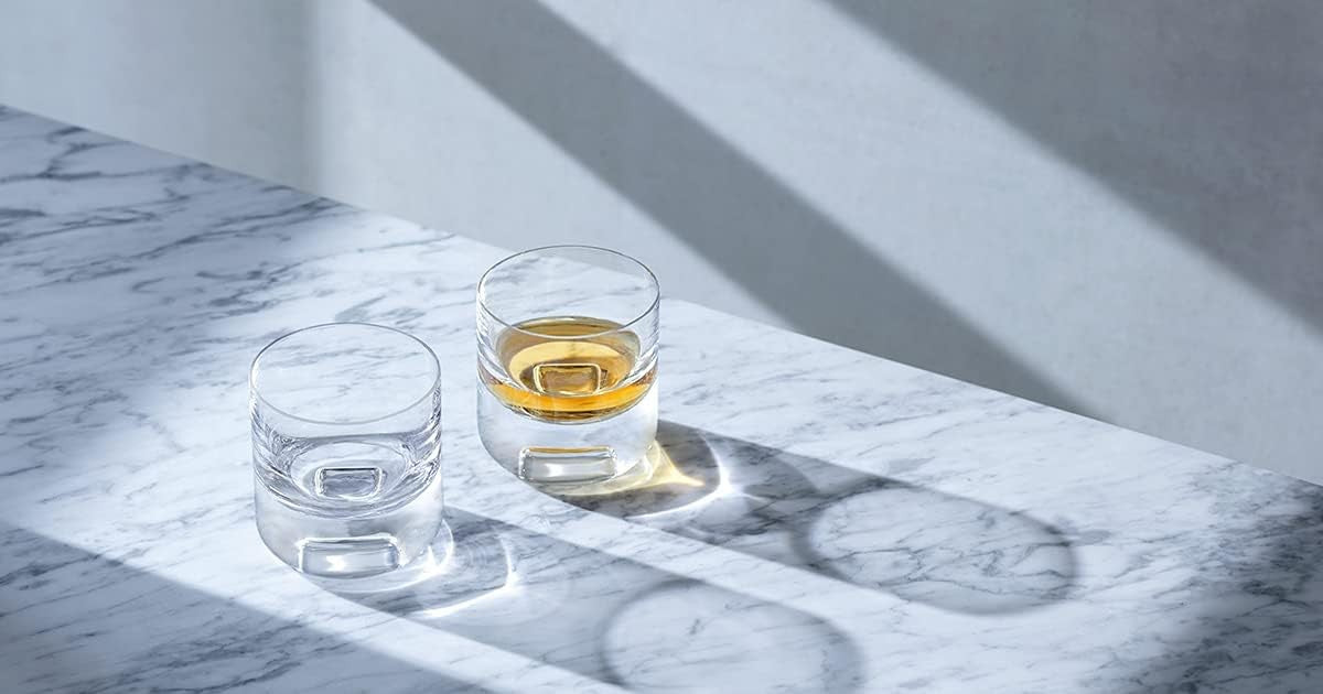 Handmade 240ml Whisky Tumbler Set of 2 | Premium Glass Gift for Men