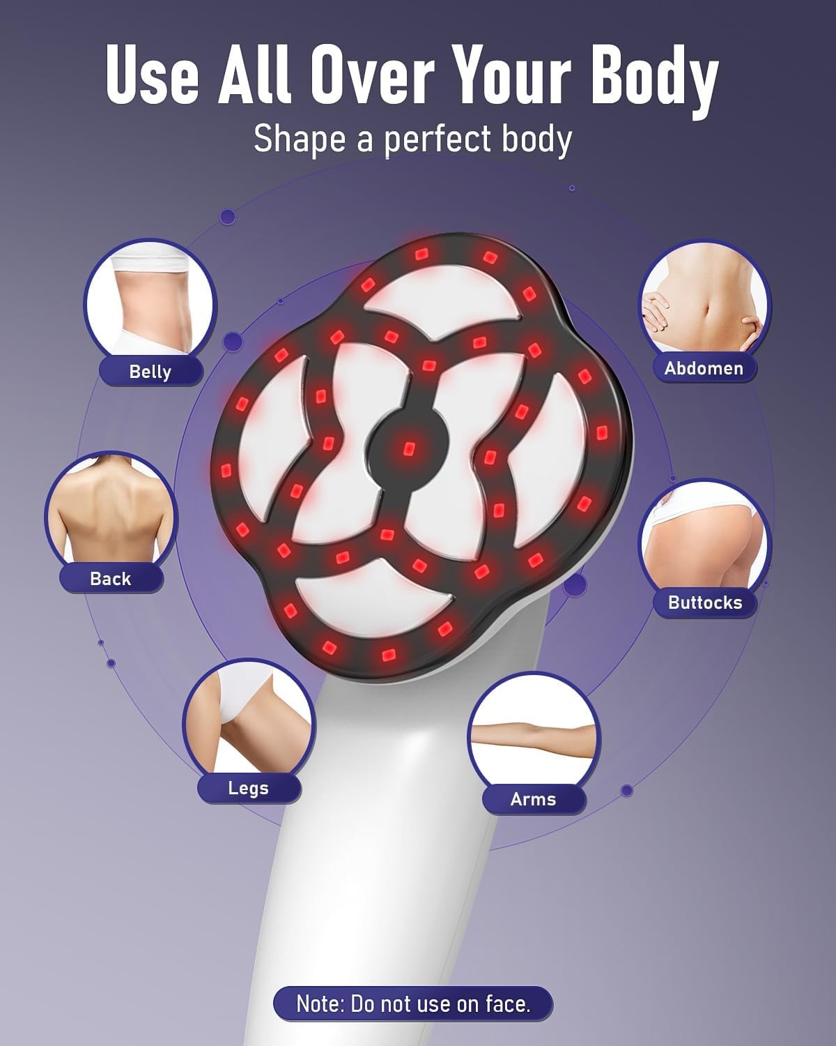 Portable Anti-Cellulite Massager with Heat, 15 Intensity Levels for Body Pain