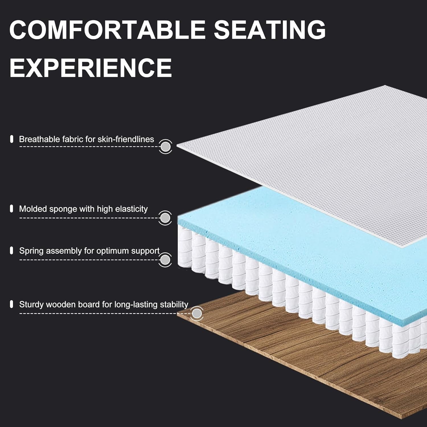 Ergonomic Gaming Chair 135° Recline Fabric Footrest