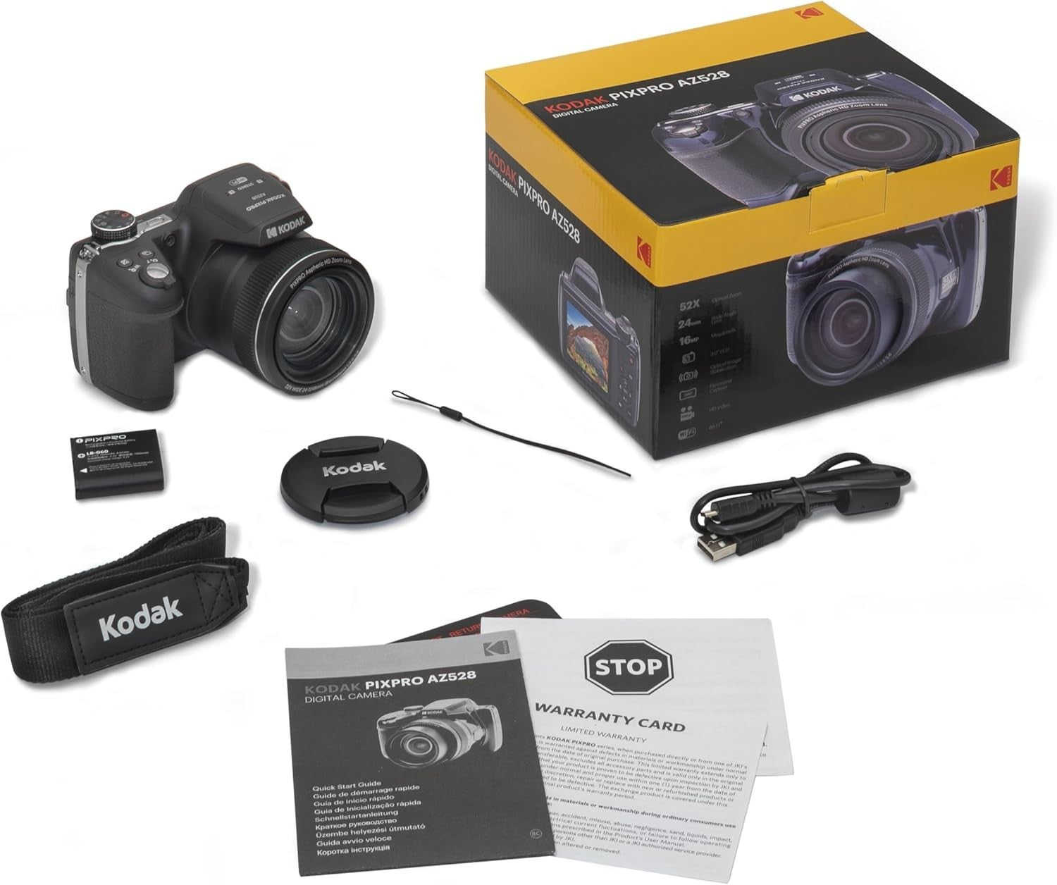 16MP Bridge Camera 52X Optical Zoom Full HD Video LCD Stabilized Camera