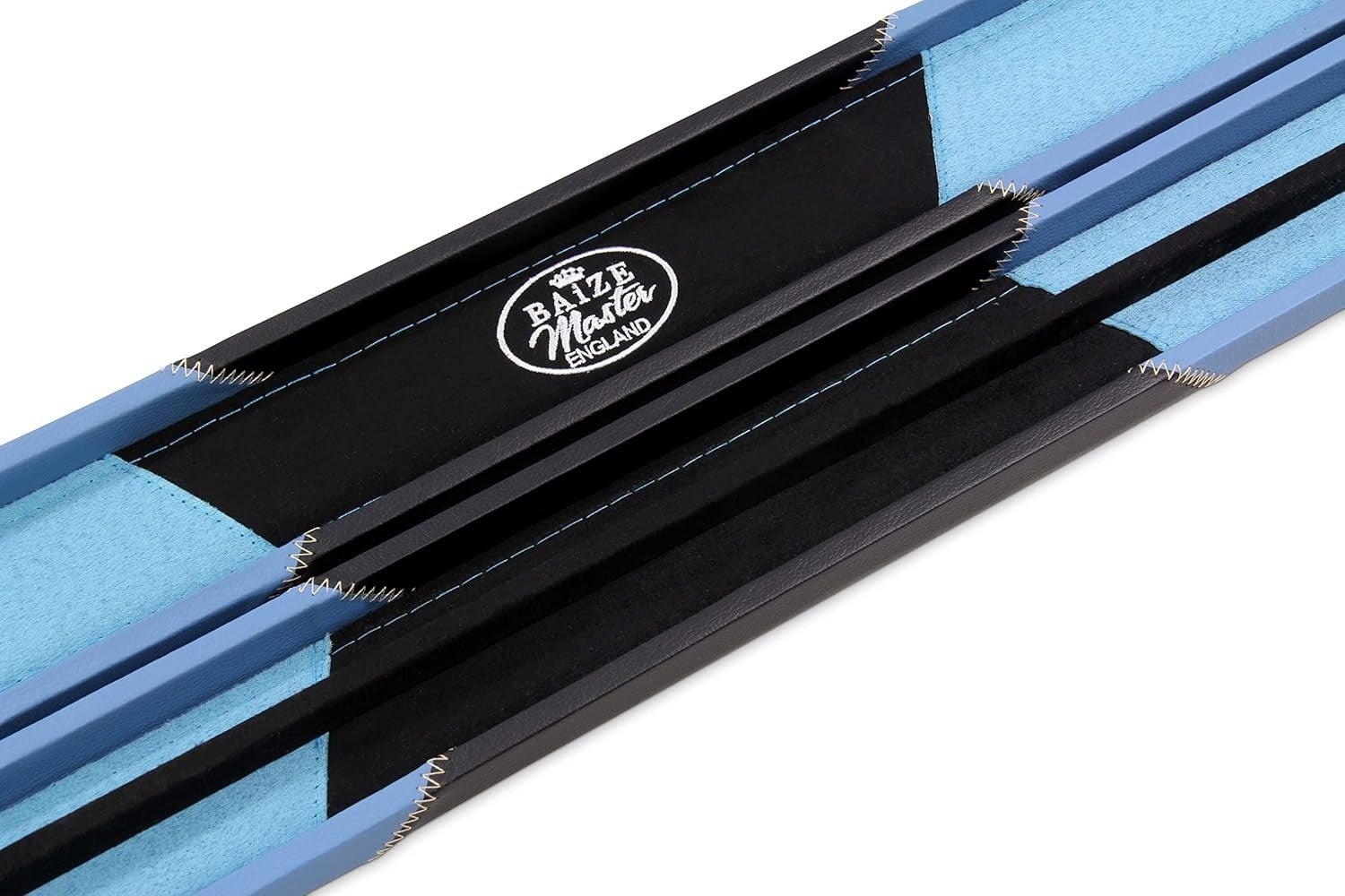 Deluxe 2 Piece Snooker Pool Cue Case Centre Joint Hard Shell Blue