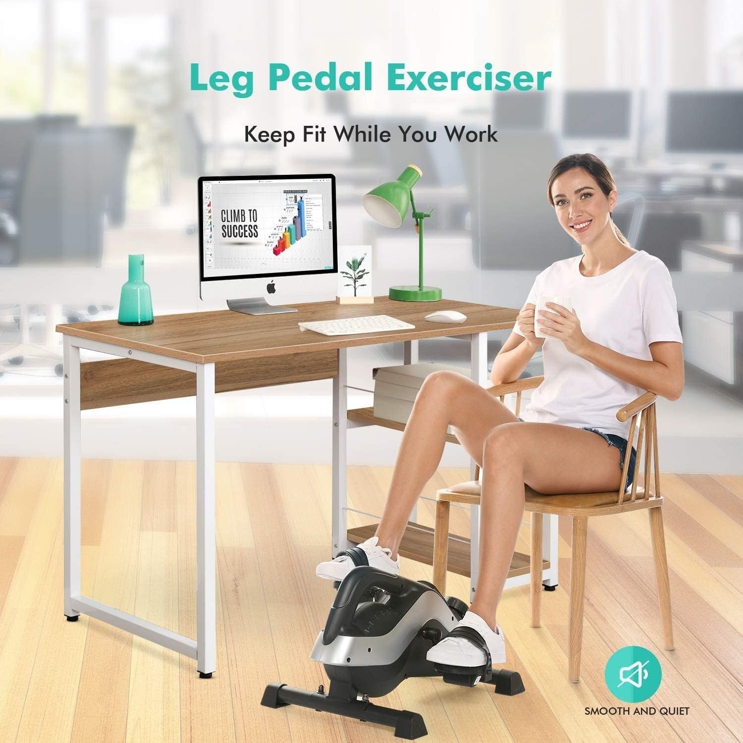 Magnetic Mini Pedal Exerciser 8 Resistance Levels LCD Arm Leg