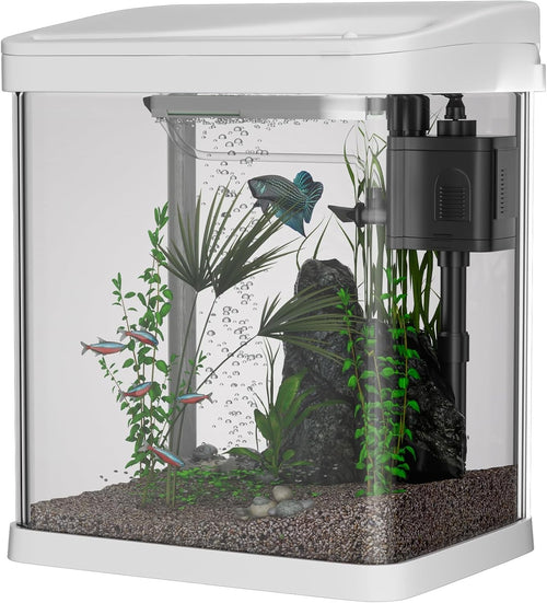 9L Glass Fish Tank with Filter, LED Light & Water Pump – Mini Aquarium