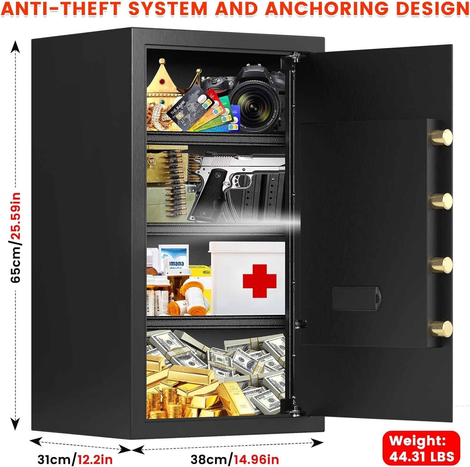 85L Fireproof Home Safe Box Digital Keypad Cash Document Security