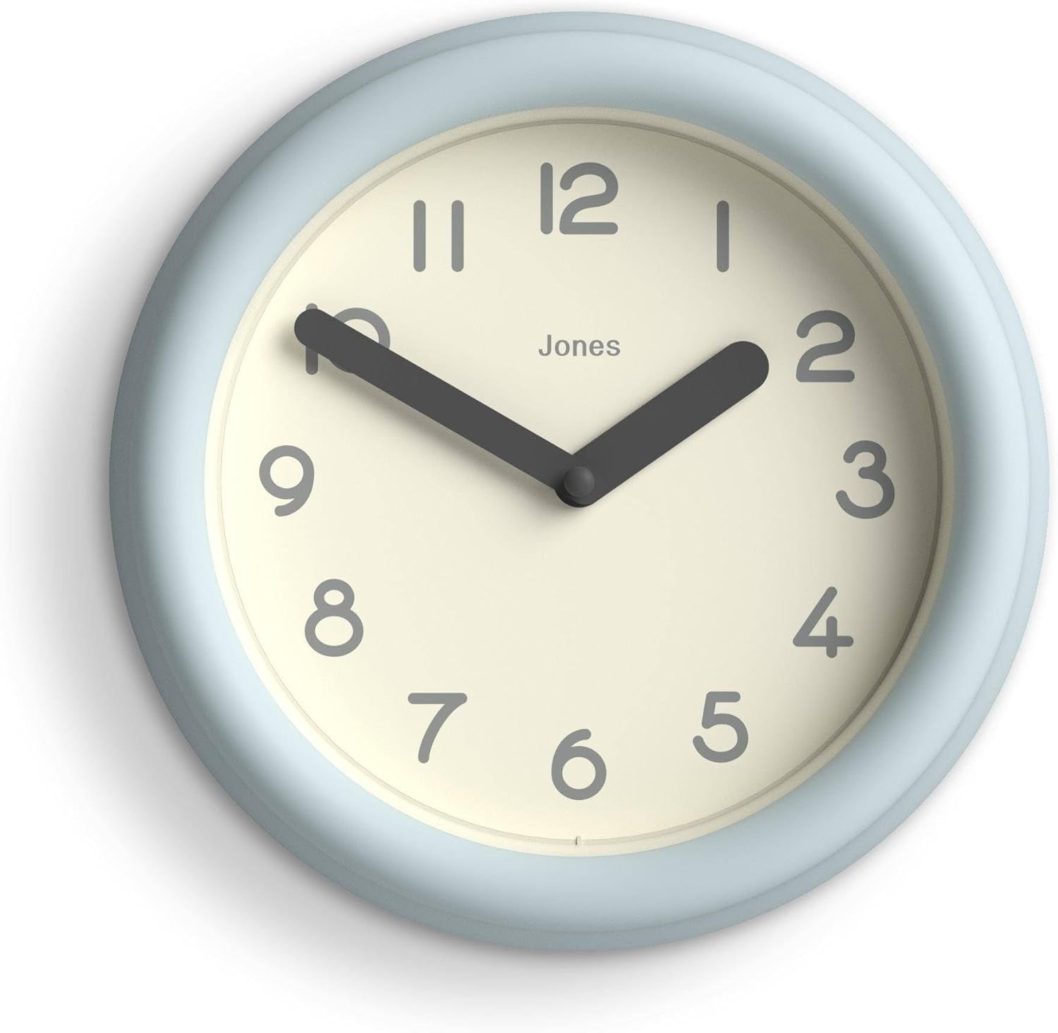 Small Blue Wall Clock 22cm Modern Silent Quartz Round Minimalist Home Decor