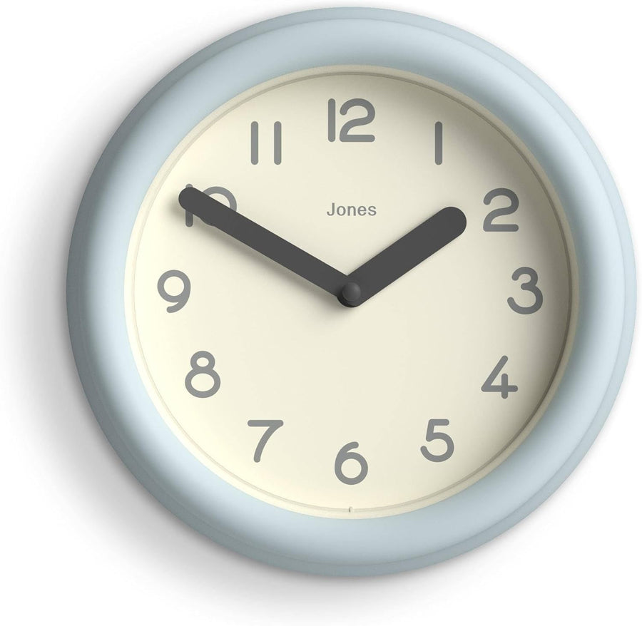 Small Blue Wall Clock 22cm Modern Silent Quartz Round Minimalist Home Decor