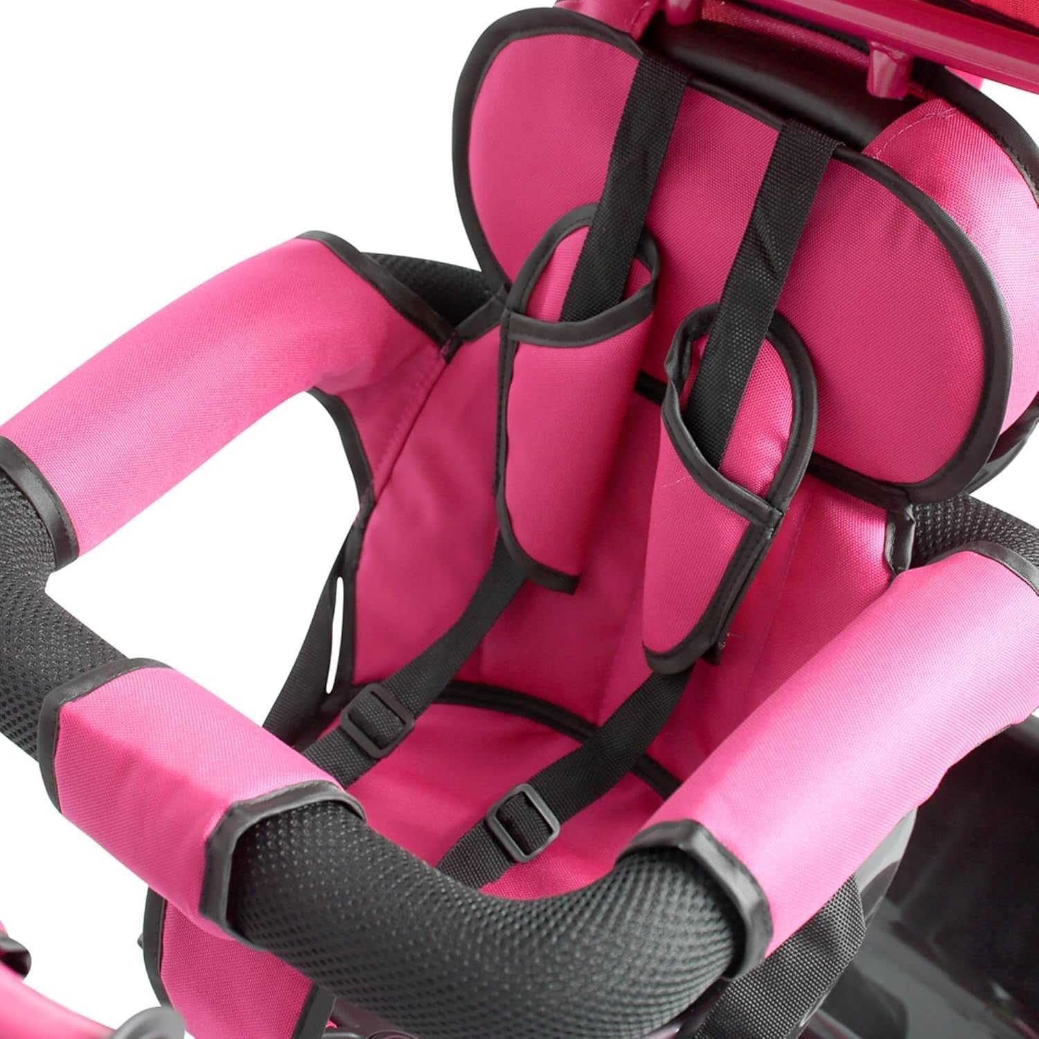 4 in 1 Kids Trike Rotating Seat Sun Canopy Parent Handle Pink