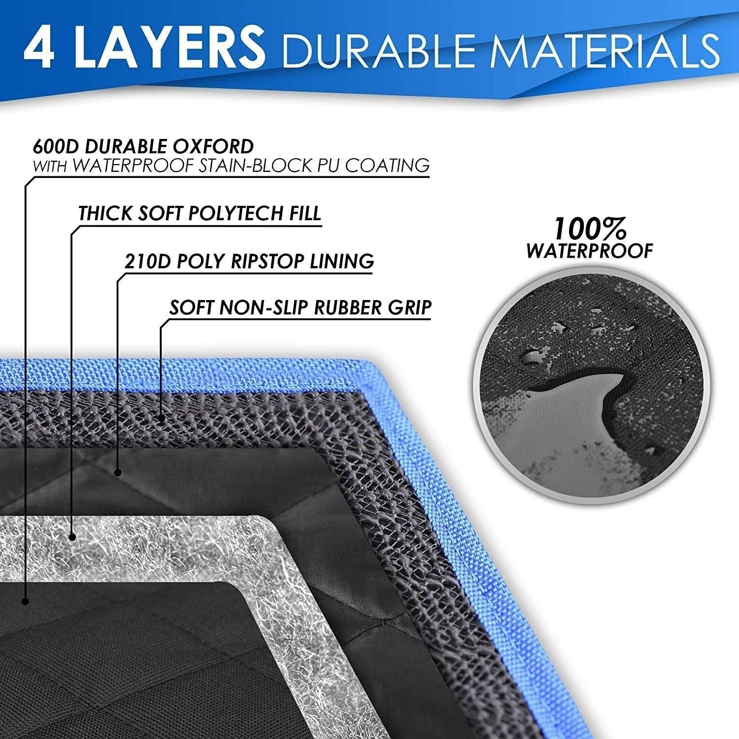 Waterproof Dog Car Hammock Back Seat Cover Mesh Window Non Slip Mat