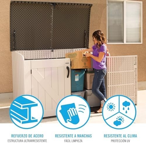 Heavy Duty Plastic Outdoor Storage Shed 6x3.5 ft – Lockable, Weatherproof