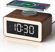 5 in 1 Alarm Clock Wireless Charger Bluetooth Speaker White Noise Night Light