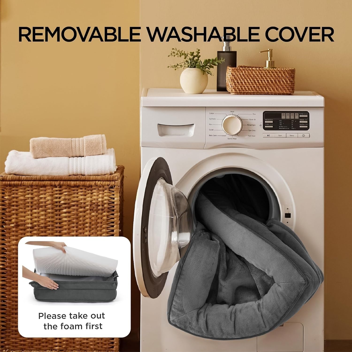 Medium Orthopedic Dog Sofa Bed Washable Waterproof 71x58x16cm