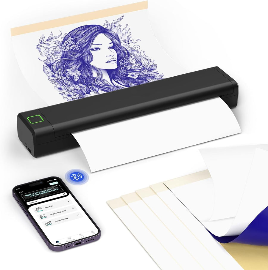 Portable Tattoo Stencil Printer Bluetooth Thermal