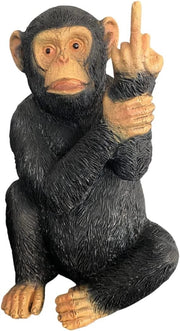 Funny Rude Monkey Ornament 19cm Resin Statue – Humorous Home & Garden Decor Gift
