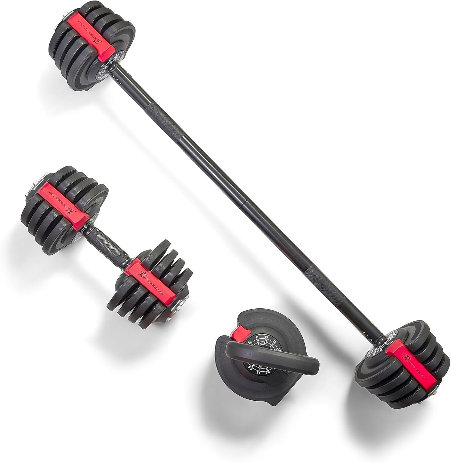 3-in-1 Adjustable Smart Barbell Dumbbell Kettlebell 2–19kg Home Gym