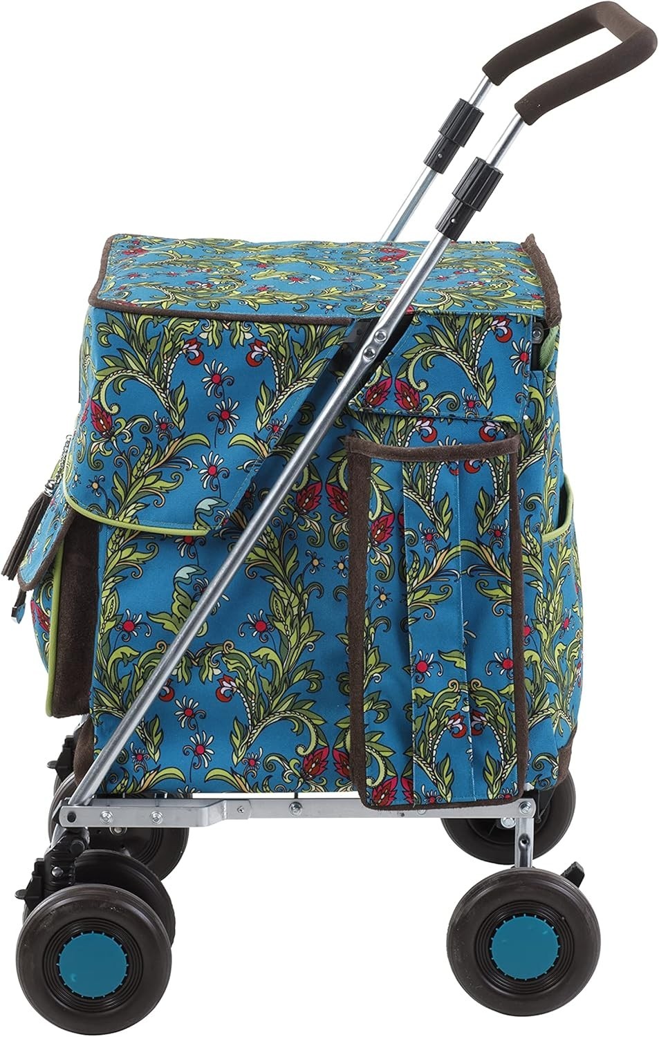 Petite 4-Wheel Folding Shopping Trolley, Strong Mobility Aid, Weatherproof