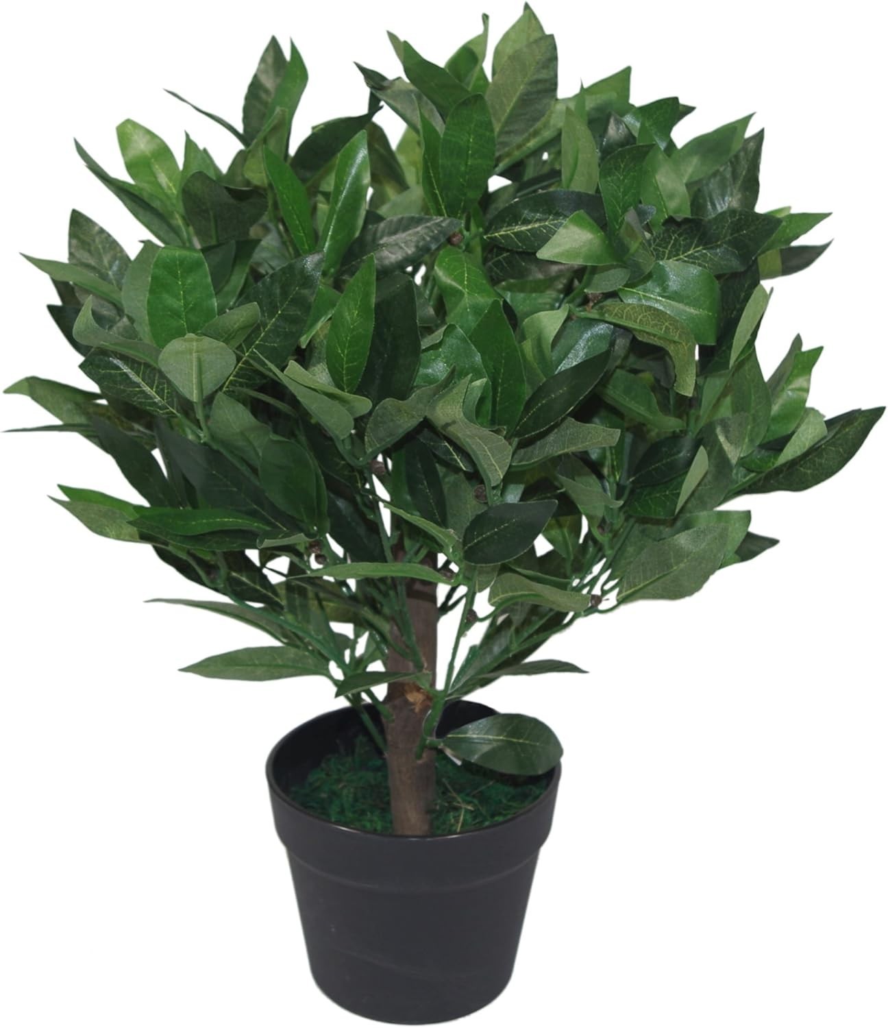 Pair of 50cm Bay Topiary Ball Trees Artificial Realistic Indoor Outdoor Decor