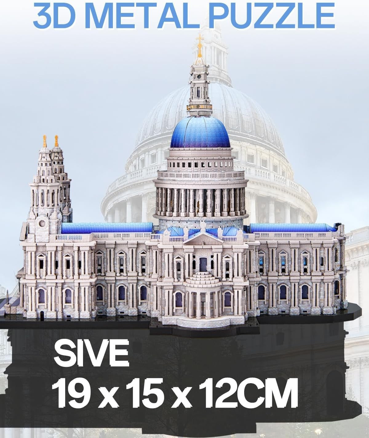 3D Metal Puzzle St Paul's Cathedral Model Kit | 639pcs DIY Gift for Adults