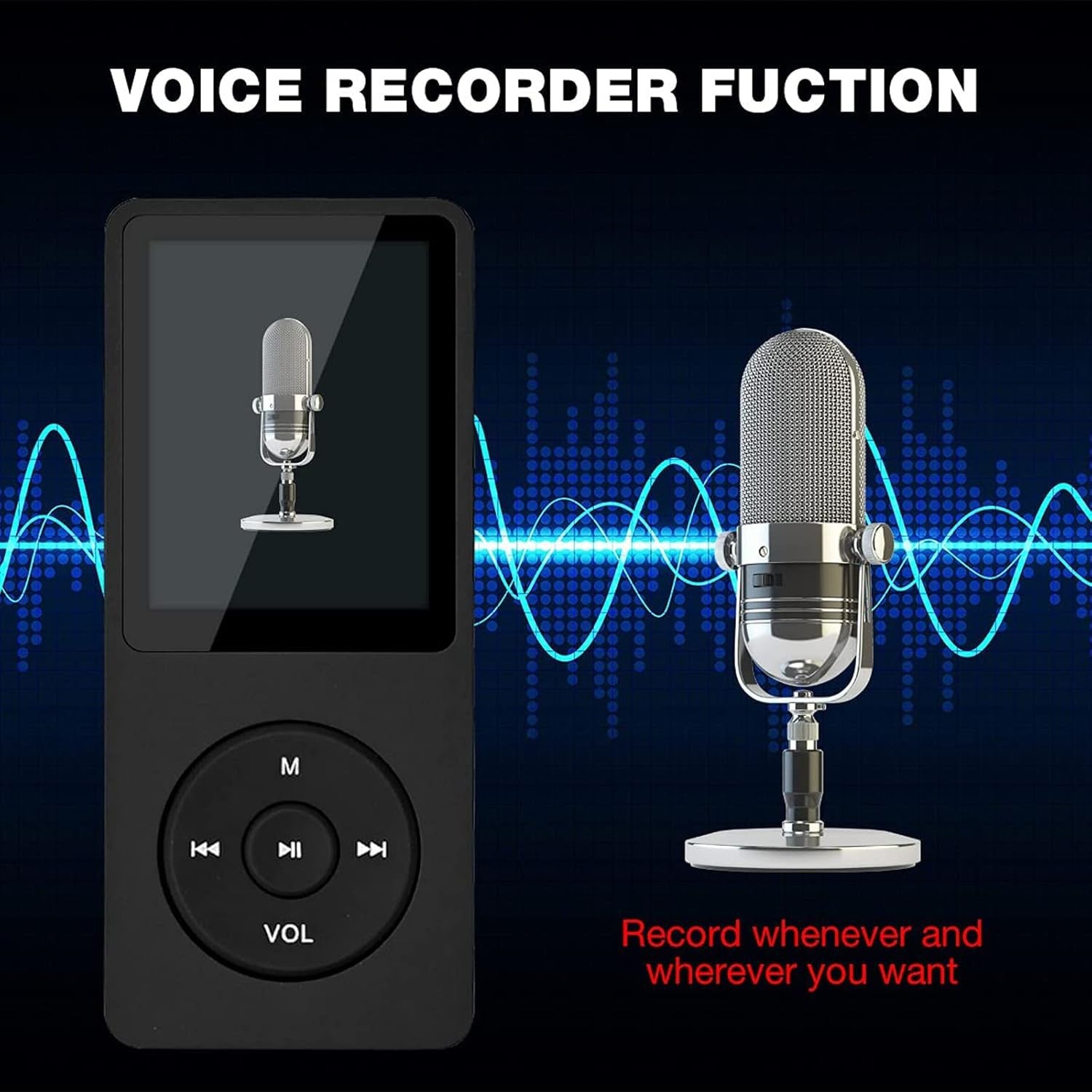 8GB MP3 MP4 Music Player Portable HiFi with FM Radio & Voice Record