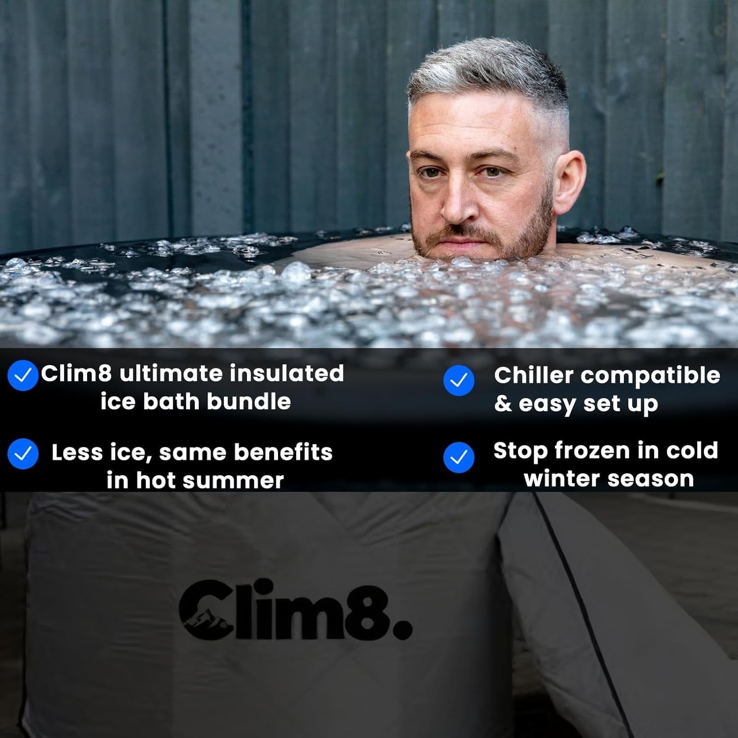 Cold Plunge Ice Bath Tub 85-116 Gal with Cover for Home Recovery