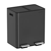 40L Dual Kitchen Recycling Bin 2x20L Stainless Steel