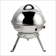 Portable Stainless Steel Charcoal BBQ Grill Outdoor Round Camping Patio Cooker