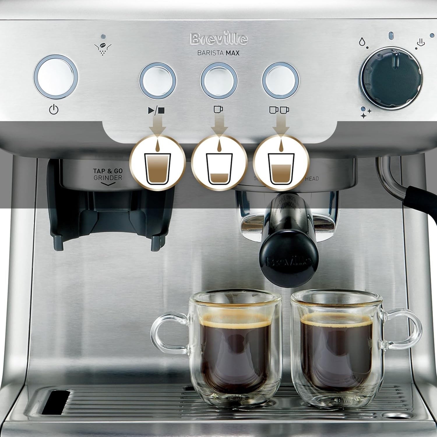 Espresso Coffee Machine | Built-In Bean Grinder | Milk Frother | 2.8L Tank