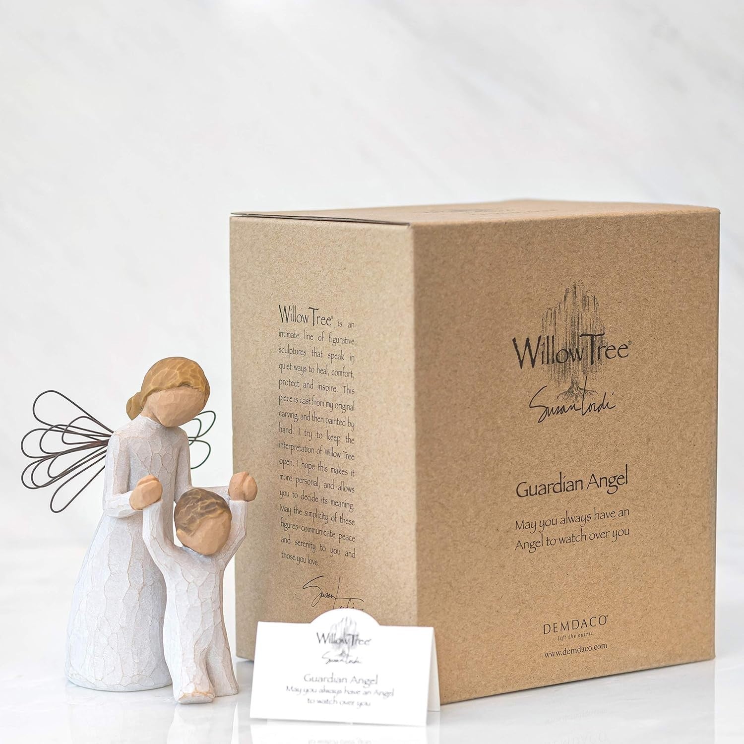Guardian Angel Figurine 12.5cm Holding Child ✨ Comforting Resin Sculpture Gift
