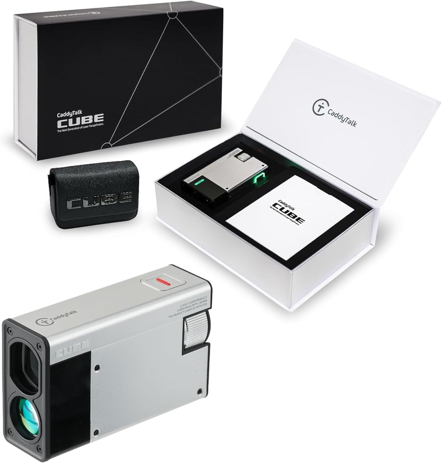 Golf Rangefinder Cube Rechargeable 1000Y Slope OLED Pin Lock Jolt